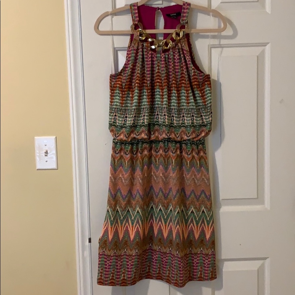 MSK tribal print dress